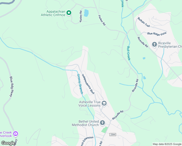map of restaurants, bars, coffee shops, grocery stores, and more near 54 Patriots Drive in Asheville