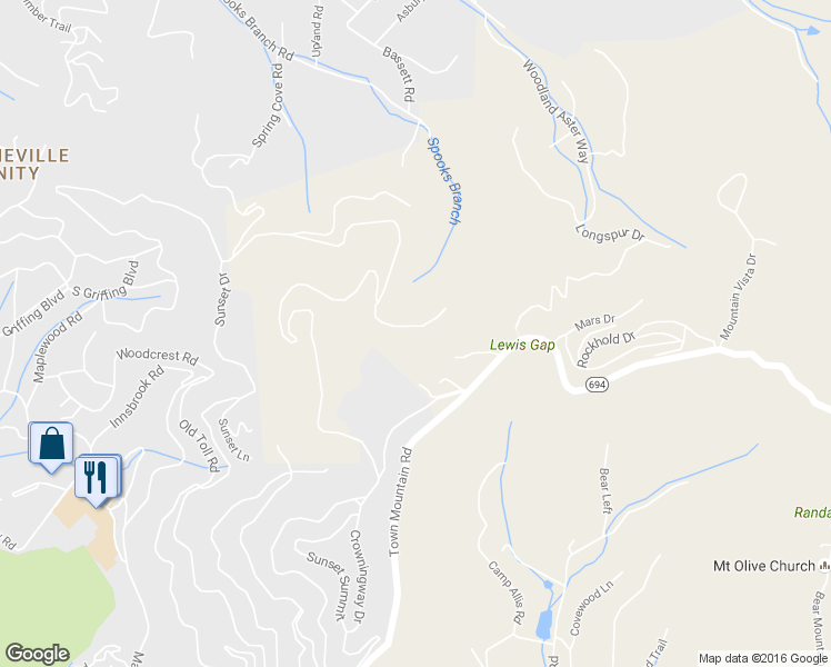 map of restaurants, bars, coffee shops, grocery stores, and more near 19 Mary wendy Road in Asheville