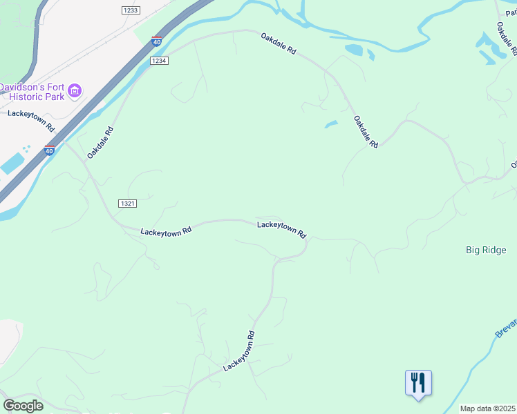 map of restaurants, bars, coffee shops, grocery stores, and more near 154 Hammers Circle in Old Fort