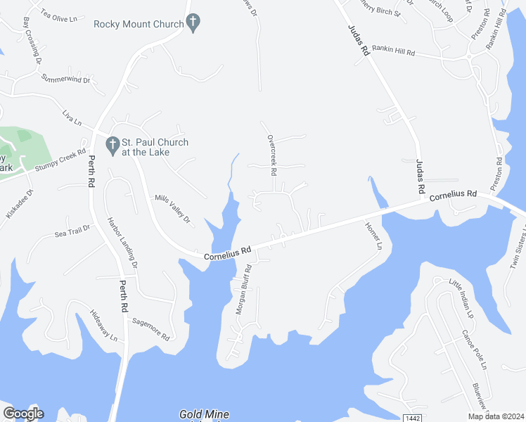 map of restaurants, bars, coffee shops, grocery stores, and more near 181 Mills Forest Lane in Mooresville