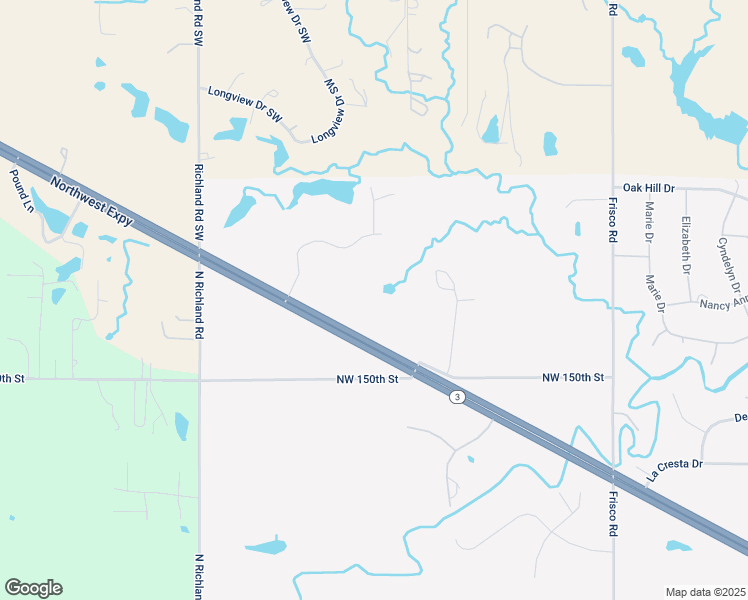 map of restaurants, bars, coffee shops, grocery stores, and more near 14301 Northwest Expressway in Piedmont
