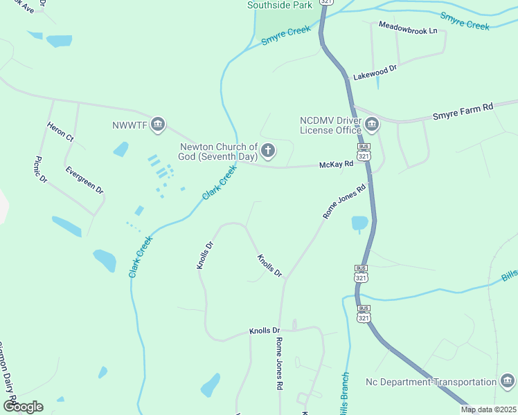 map of restaurants, bars, coffee shops, grocery stores, and more near 1234 Knolls Drive in Newton