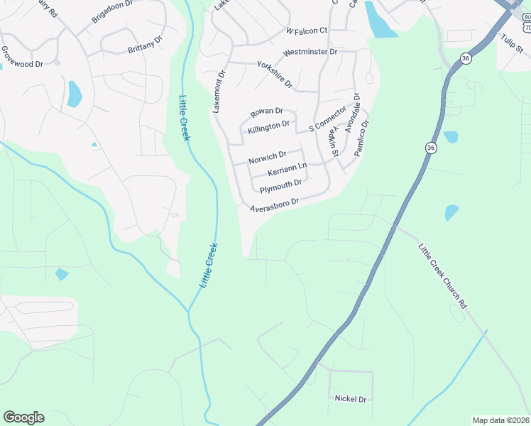 map of restaurants, bars, coffee shops, grocery stores, and more near 503 Averasboro Drive in Clayton