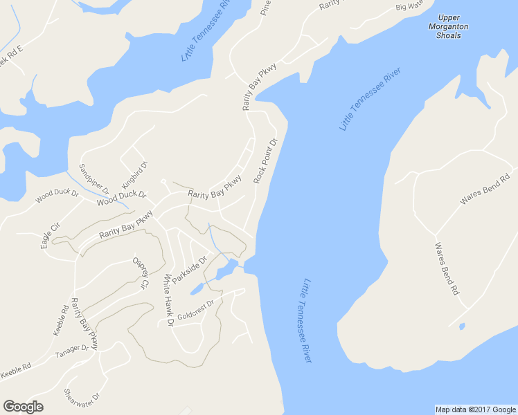 map of restaurants, bars, coffee shops, grocery stores, and more near 269 Rock Point Drive in Vonore