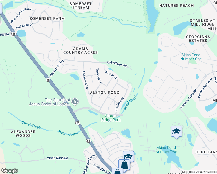 map of restaurants, bars, coffee shops, grocery stores, and more near 2601 Perthshire Lane in Fuquay-Varina