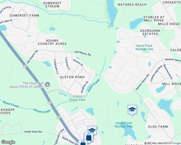map of restaurants, bars, coffee shops, grocery stores, and more near 829 Downfield Lane in Fuquay-Varina