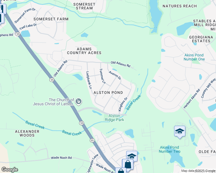 map of restaurants, bars, coffee shops, grocery stores, and more near 2550 Perthshire Lane in Fuquay Varina