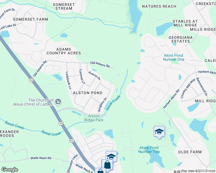 map of restaurants, bars, coffee shops, grocery stores, and more near 825 Downfield Lane in Fuquay-Varina