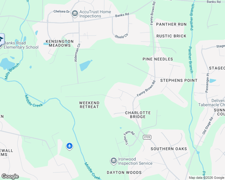 map of restaurants, bars, coffee shops, grocery stores, and more near 10624 Pine Thicket Court in Raleigh