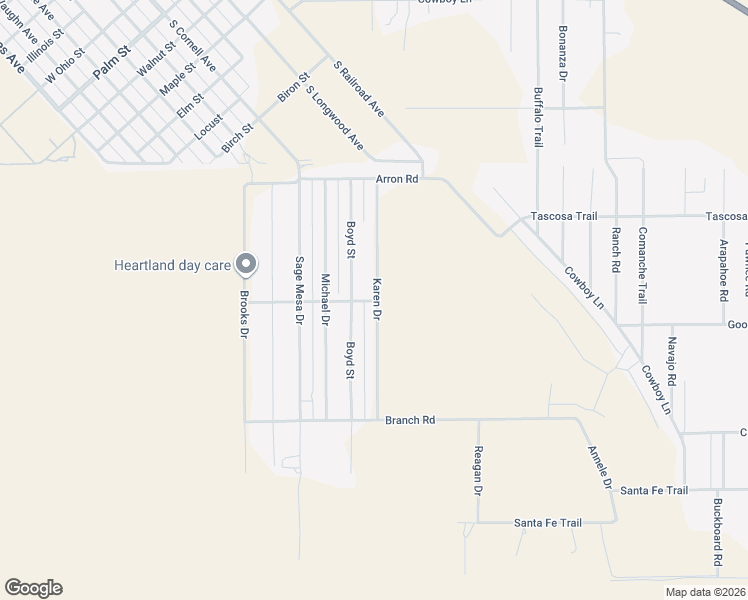 map of restaurants, bars, coffee shops, grocery stores, and more near 200 Karen Drive in Fritch