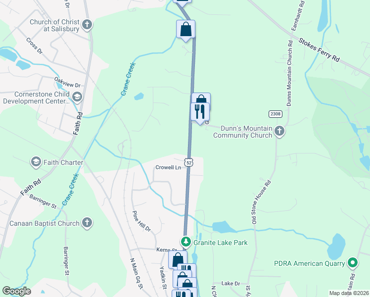map of restaurants, bars, coffee shops, grocery stores, and more near 809 North Salisbury GQ Avenue in Salisbury