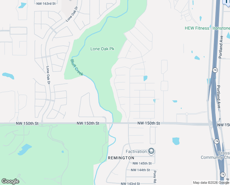map of restaurants, bars, coffee shops, grocery stores, and more near 15313 Fountain Creek Lane in Edmond