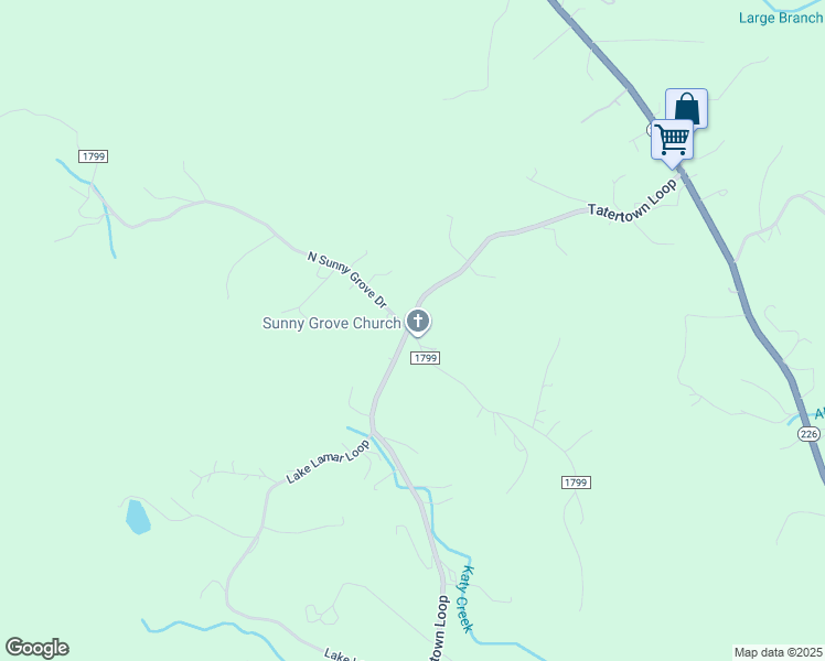 map of restaurants, bars, coffee shops, grocery stores, and more near 741 Tatertown Loop in Nebo