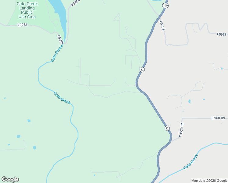 map of restaurants, bars, coffee shops, grocery stores, and more near E0958 Road in Cookson