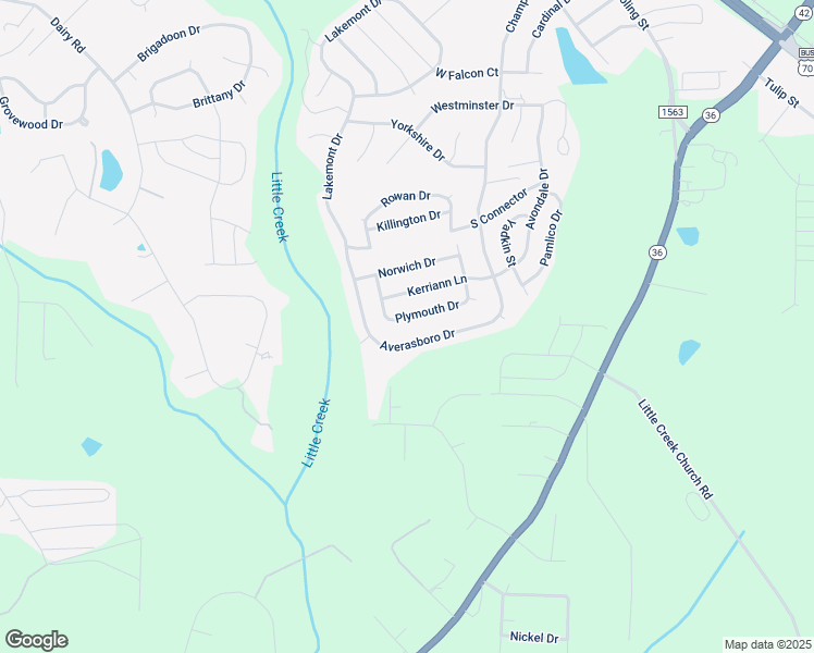 map of restaurants, bars, coffee shops, grocery stores, and more near 187 Plymouth Drive in Clayton