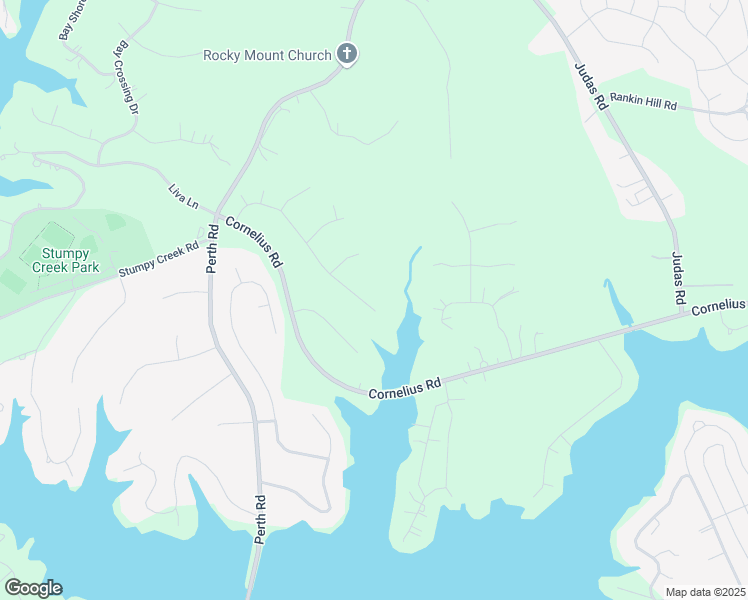 map of restaurants, bars, coffee shops, grocery stores, and more near 215 Creek View Road in Mooresville