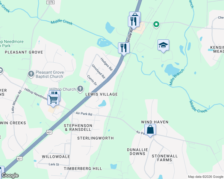 map of restaurants, bars, coffee shops, grocery stores, and more near 10113 Fayetteville Road in Fuquay-Varina