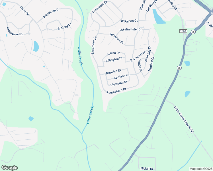 map of restaurants, bars, coffee shops, grocery stores, and more near 239 Plymouth Drive in Clayton
