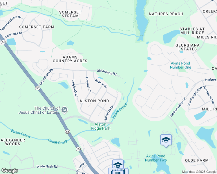 map of restaurants, bars, coffee shops, grocery stores, and more near 2673 Kilmartin Drive in Fuquay-Varina