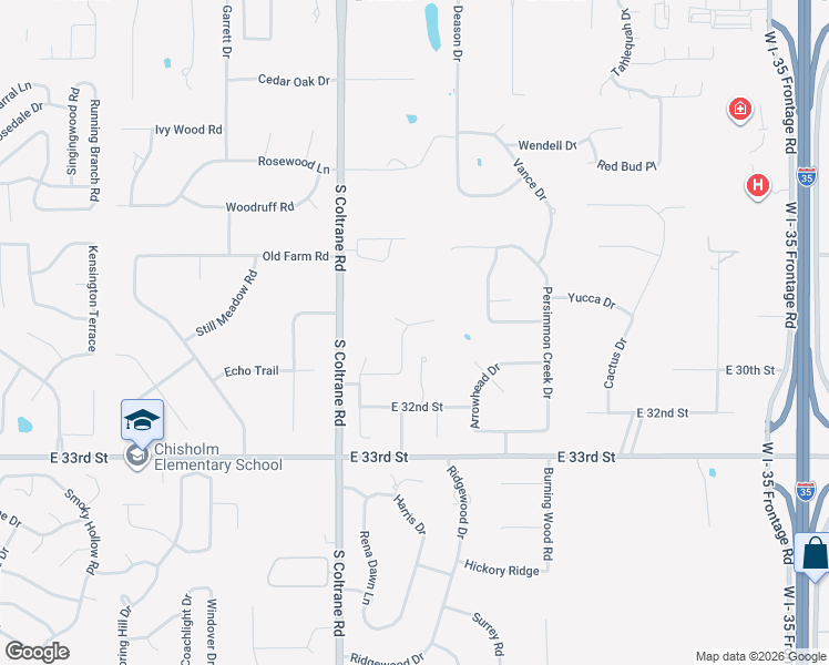 map of restaurants, bars, coffee shops, grocery stores, and more near 2905 Broken Bow Road in Edmond