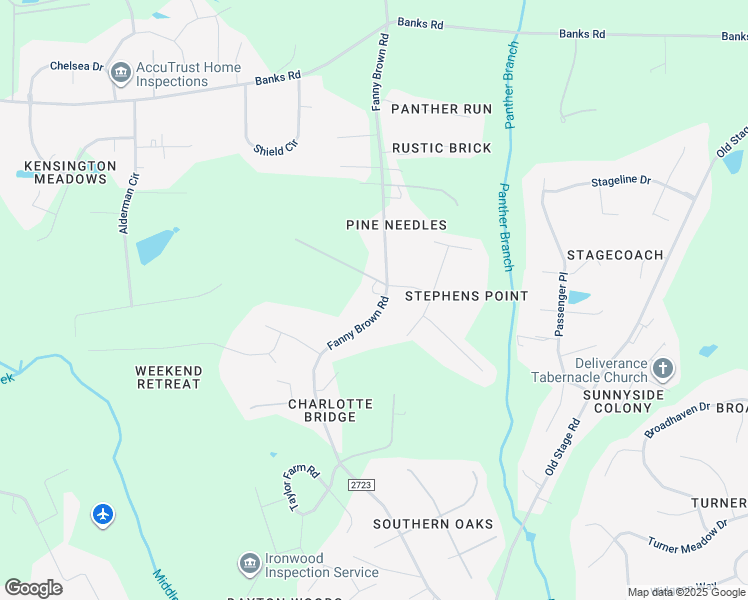 map of restaurants, bars, coffee shops, grocery stores, and more near 10504 Fanny Brown Road in Raleigh