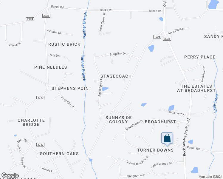 map of restaurants, bars, coffee shops, grocery stores, and more near 2808 Buckboard Lane in Raleigh