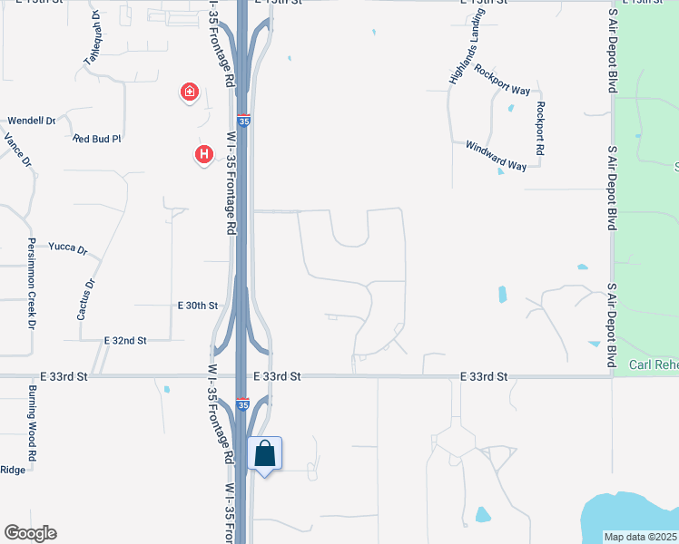 map of restaurants, bars, coffee shops, grocery stores, and more near 2816 Perth Drive in Edmond