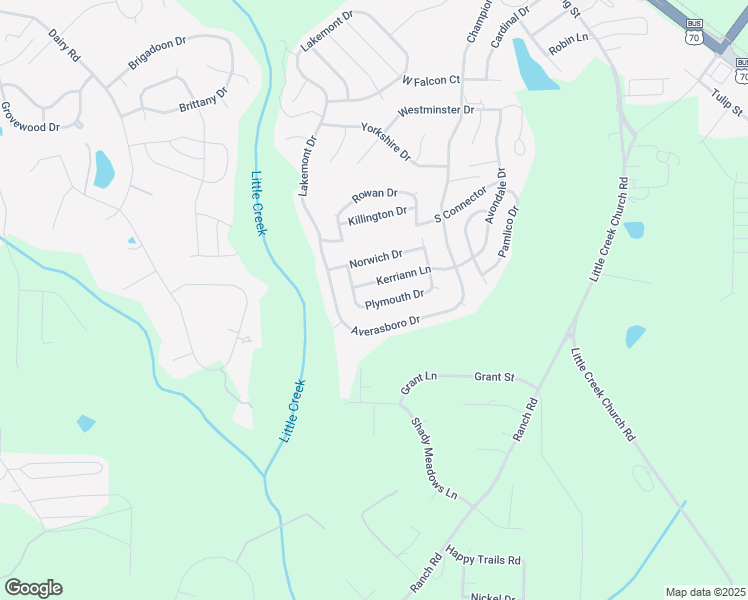 map of restaurants, bars, coffee shops, grocery stores, and more near 184 Plymouth Drive in Clayton