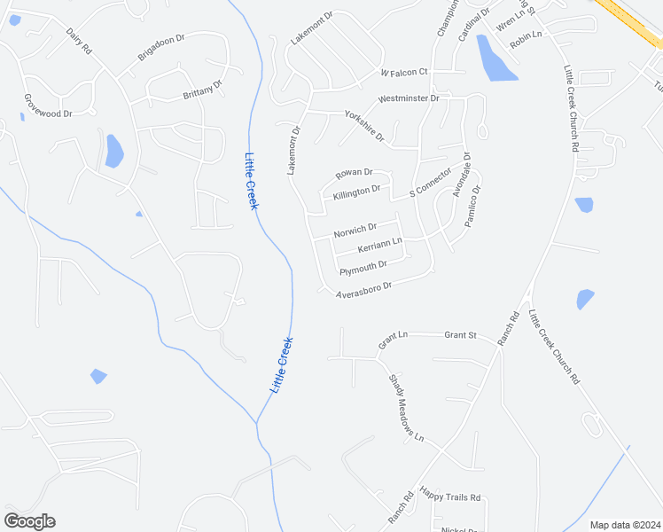 map of restaurants, bars, coffee shops, grocery stores, and more near 255 Plymouth Drive in Clayton