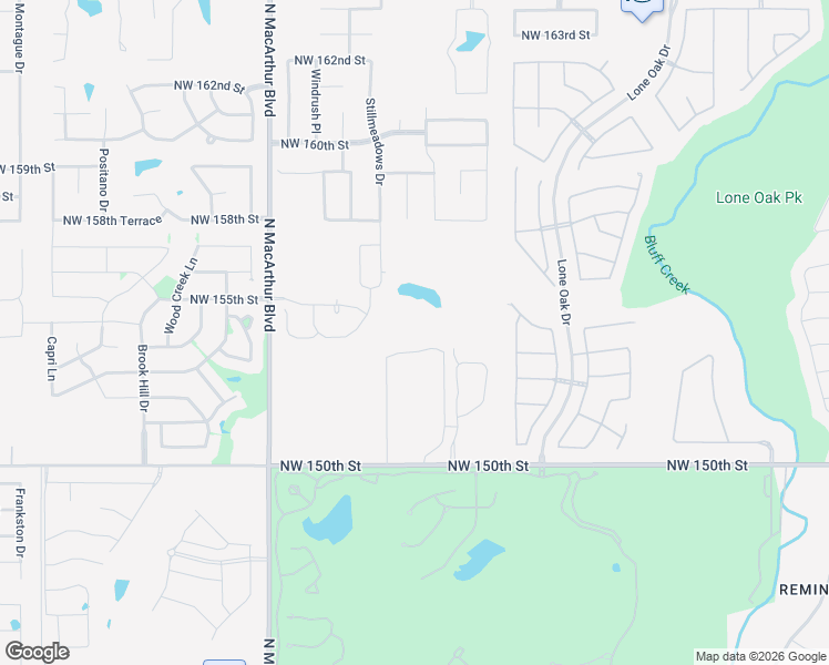 map of restaurants, bars, coffee shops, grocery stores, and more near 5503 NW 150th St in Edmond