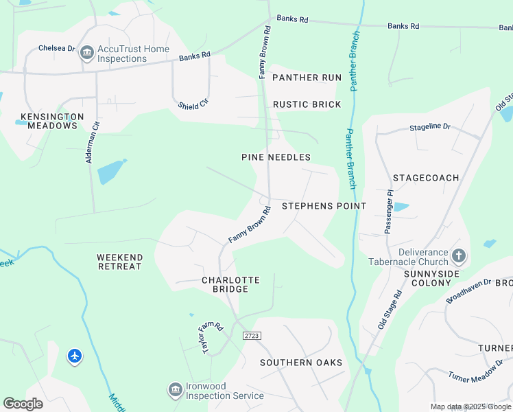 map of restaurants, bars, coffee shops, grocery stores, and more near 10504 Fanny Brown Road in Raleigh