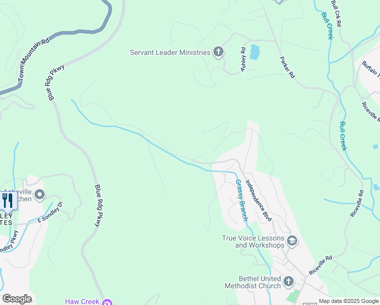 map of restaurants, bars, coffee shops, grocery stores, and more near 115 Independence Boulevard in Asheville