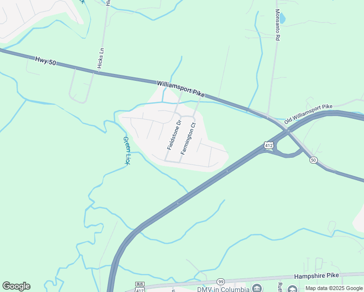 map of restaurants, bars, coffee shops, grocery stores, and more near 1958 Farmington Court in Columbia