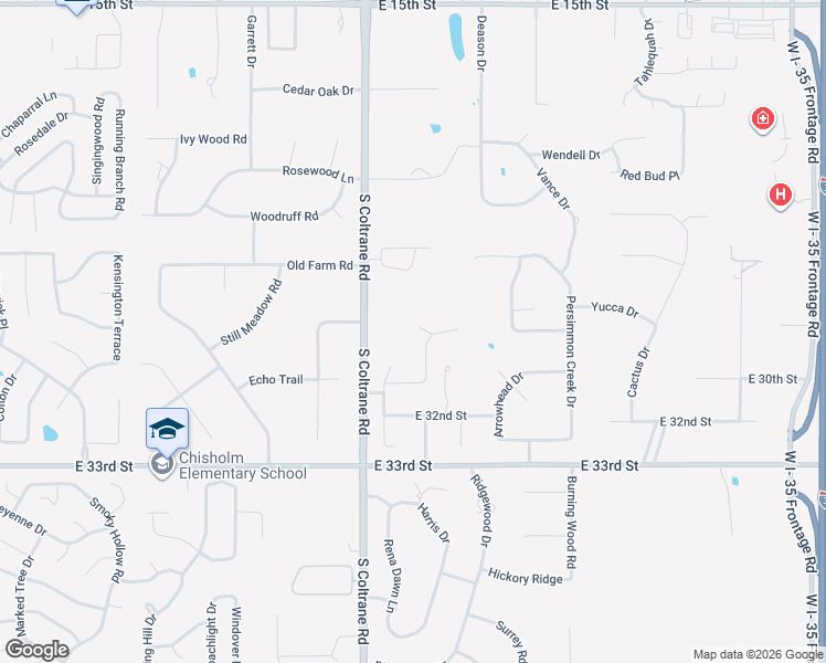 map of restaurants, bars, coffee shops, grocery stores, and more near 2905 Broken Bow Road in Edmond