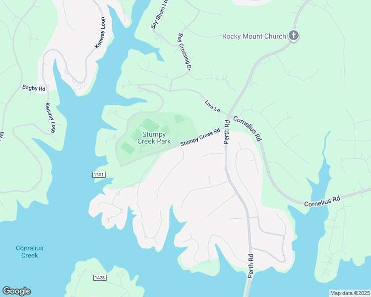 map of restaurants, bars, coffee shops, grocery stores, and more near 151 Stumpy Creek Road in Mooresville