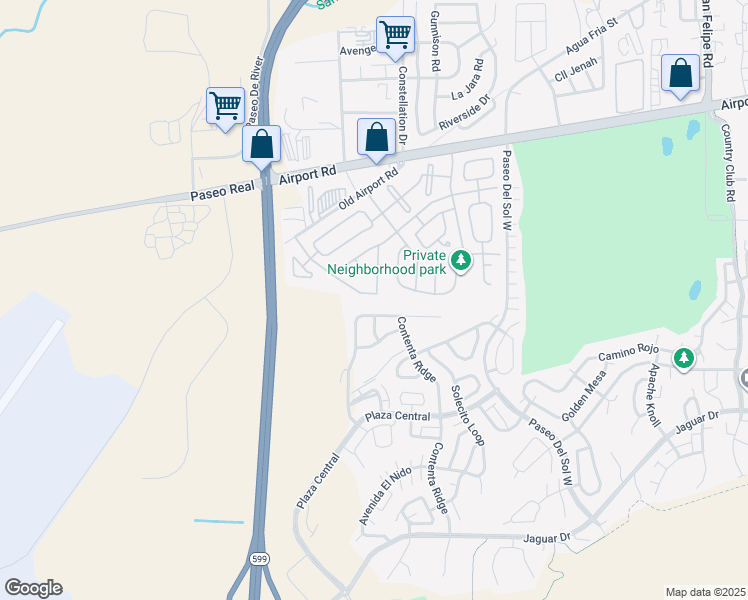 map of restaurants, bars, coffee shops, grocery stores, and more near 4223 Sundance Street in Santa Fe