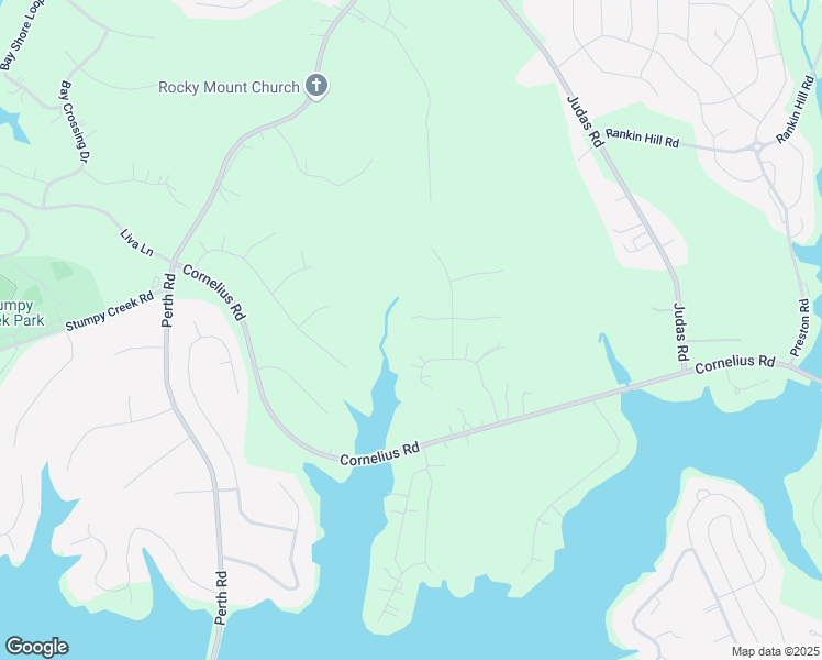 map of restaurants, bars, coffee shops, grocery stores, and more near 123 Julius Lane in Mooresville