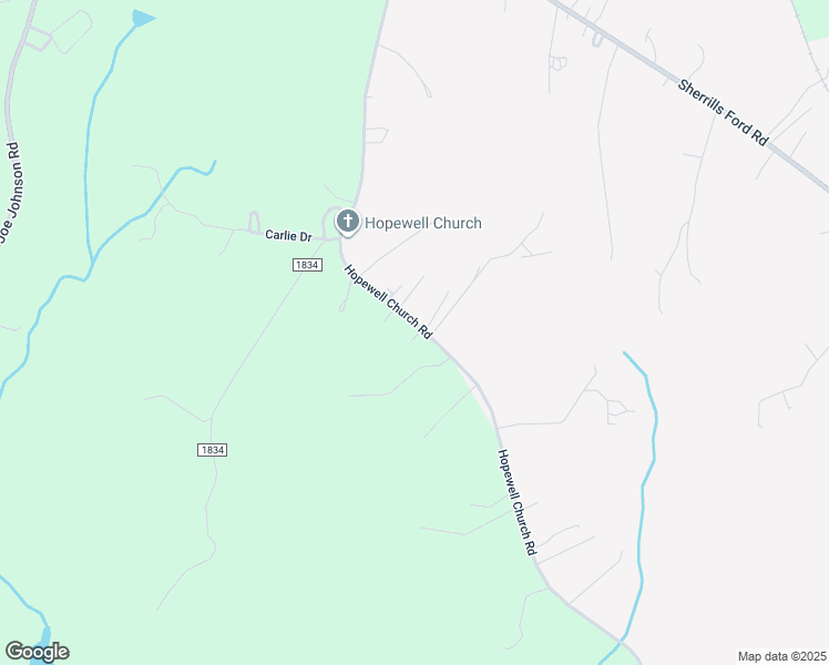 map of restaurants, bars, coffee shops, grocery stores, and more near 2333 Hopewell Church Road in Catawba County