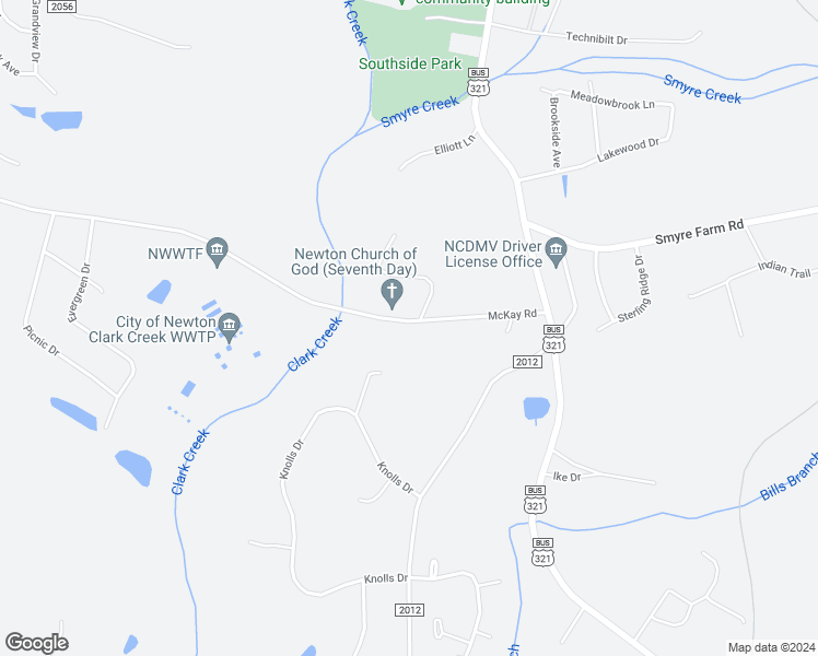 map of restaurants, bars, coffee shops, grocery stores, and more near 1155 Mckay Rd in Newton