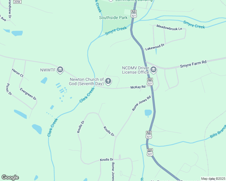 map of restaurants, bars, coffee shops, grocery stores, and more near 1155 Mckay Rd in Newton