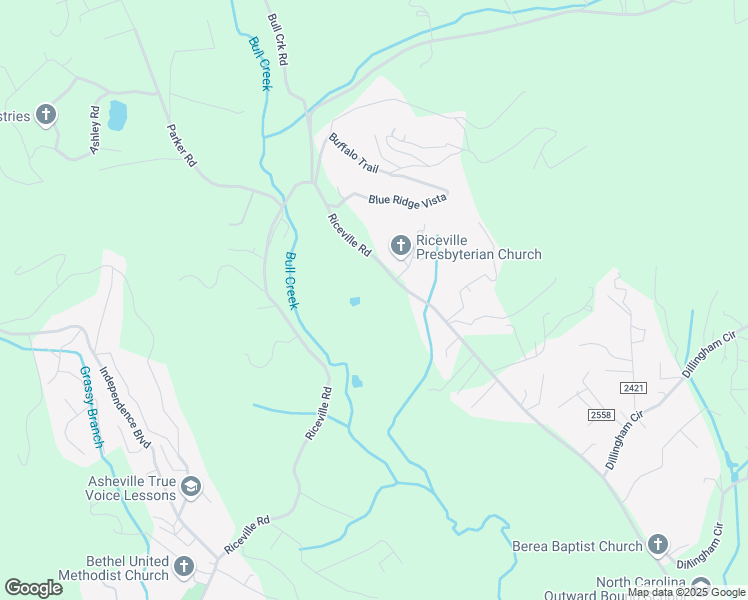 map of restaurants, bars, coffee shops, grocery stores, and more near 2349 Riceville Road in Asheville