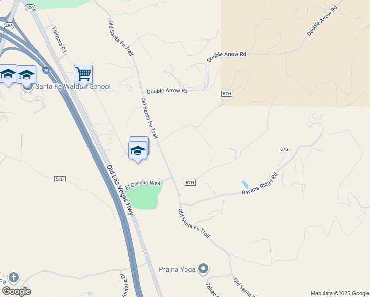 map of restaurants, bars, coffee shops, grocery stores, and more near 7315 Old Santa Fe Trail in Santa Fe