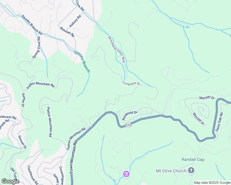 map of restaurants, bars, coffee shops, grocery stores, and more near 848 Town Mountain Road in Asheville