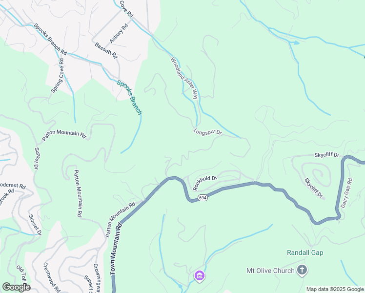 map of restaurants, bars, coffee shops, grocery stores, and more near 848 Town Mountain Road in Asheville