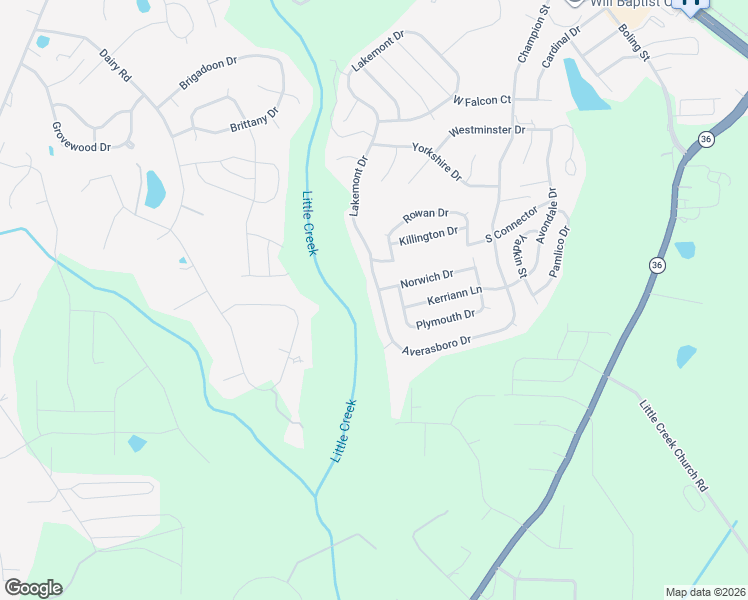 map of restaurants, bars, coffee shops, grocery stores, and more near 671 Averasboro Drive in Clayton