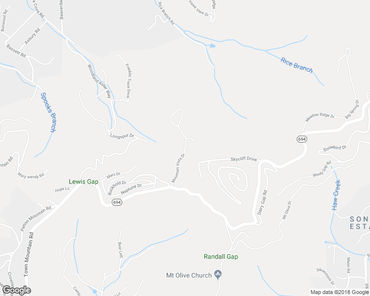 map of restaurants, bars, coffee shops, grocery stores, and more near 38 Mountain Vista Drive in Asheville