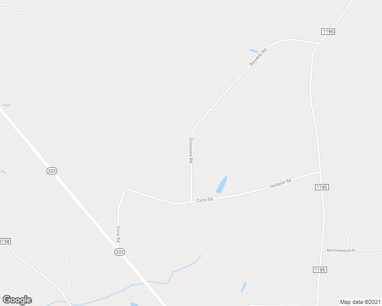 map of restaurants, bars, coffee shops, grocery stores, and more near Simmons Road in Johnston County