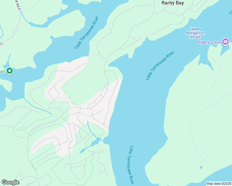 map of restaurants, bars, coffee shops, grocery stores, and more near 165 Rock Point Drive in Vonore