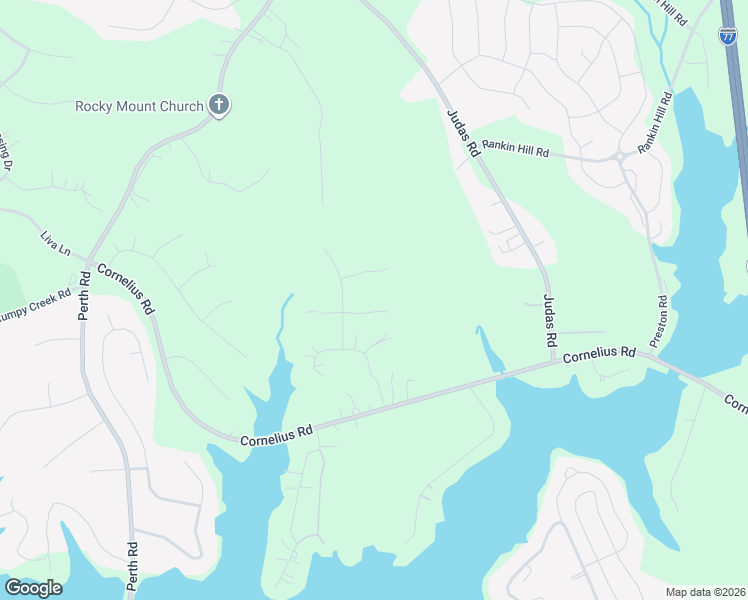map of restaurants, bars, coffee shops, grocery stores, and more near 126 Greentree Drive in Mooresville