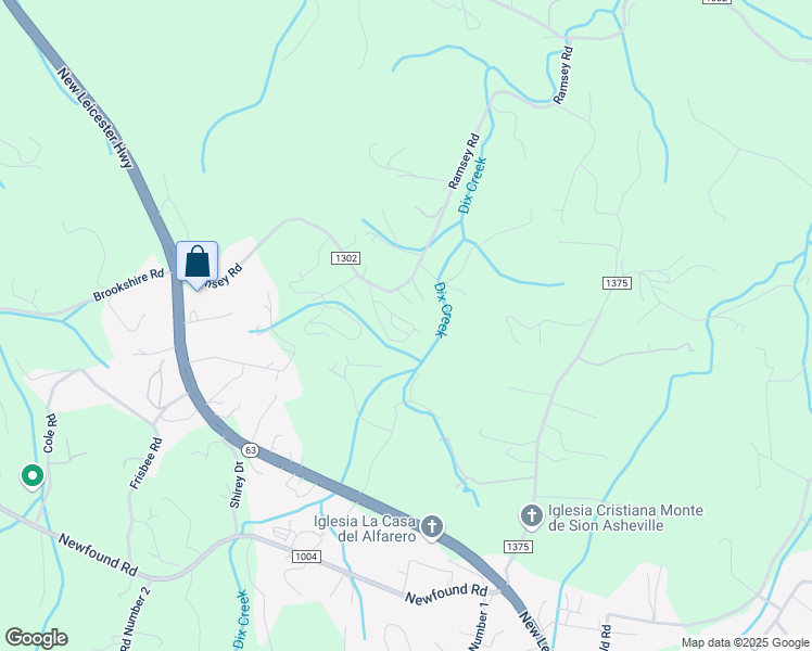 map of restaurants, bars, coffee shops, grocery stores, and more near 16 Andieange Circle in Asheville